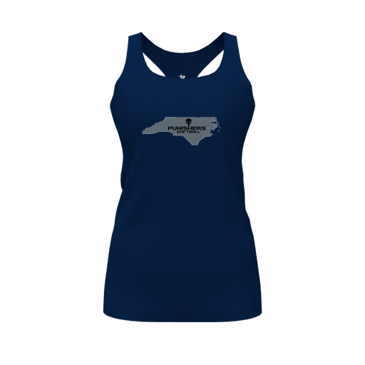 [CUS-DFW-RCBK-PER-NVY-FYS-LOGO2] Racerback Tank Top (Female Youth S, Navy, Logo 2)