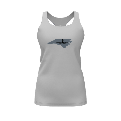 [CUS-DFW-RCBK-PER-GRY-FYS-LOGO2] Racerback Tank Top (Female Youth S, Gray, Logo 2)