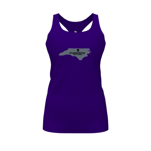 [CUS-DFW-RCBK-PER-PUR-FYS-LOGO2] Racerback Tank Top (Female Youth S, Purple, Logo 2)