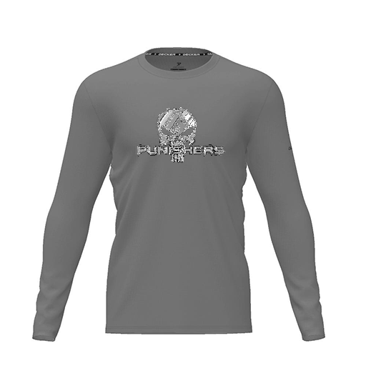 [CUS-DRIF-TEES-PER-CNK-LSL-GRY-YXS-LOGO3] Dri Fit Performance T-Shirt (Youth XS, Gray, Logo 3, Long Sleeve)