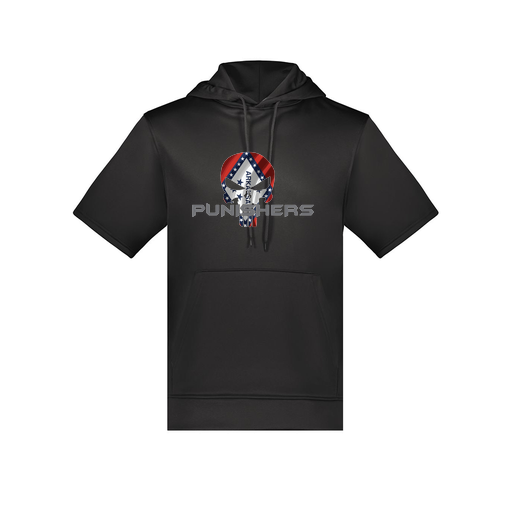 [6871.080.S-LOGO3] Men's Dri Fit Short Sleeve Hoodie (Adult S, Black, Logo 3)