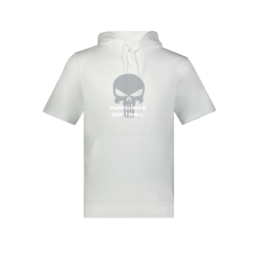 [6871.005.S-LOGO1] Men's Dri Fit Short Sleeve Hoodie (Adult S, White, Logo 1)