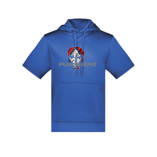 [6871.060.S-LOGO3] Men's Dri Fit Short Sleeve Hoodie (Adult S, Royal, Logo 3)