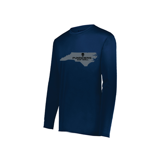 [222822.065.XS-LOGO2] Men's LS Smooth Sport Shirt (Adult XS, Navy, Logo 2)