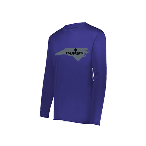 [222822.747.XS-LOGO2] Men's LS Smooth Sport Shirt (Adult XS, Purple, Logo 2)