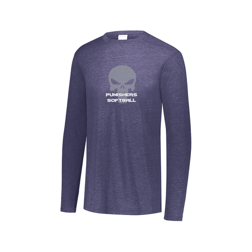 [FTLCUBNV-AXS-LOGO1] Decker Men's Tri-Blend T-Shirt - Long Sleeve (Adult XS, Navy, Logo 1)