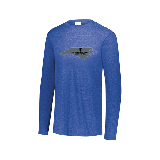 [FTLCUBRY-AXS-LOGO2] Decker Men's Tri-Blend T-Shirt - Long Sleeve (Adult XS, Royal, Logo 2)