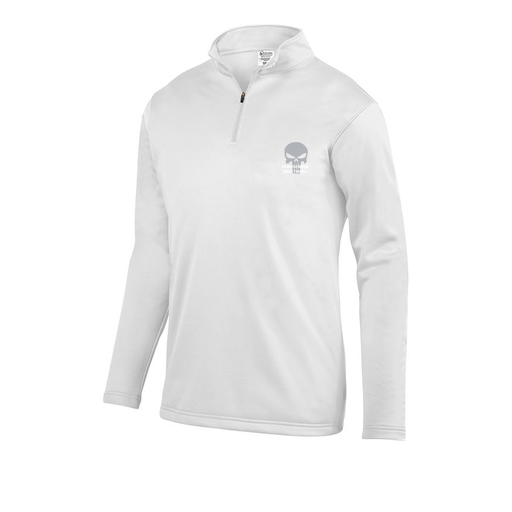 [FOLQFFWH-AS-LOGO1] Decker Men's FlexFleece 1/4 Zip (Adult S, White, Logo 1)