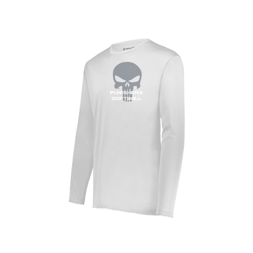 [222823.005.S-LOGO1] Youth LS Smooth Sport Shirt (Youth S, White, Logo 1)