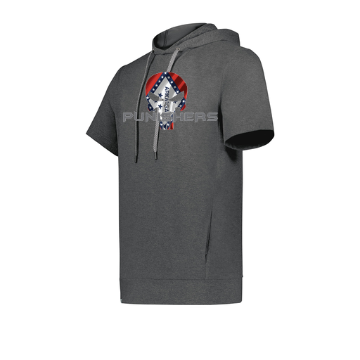 [222605-GRY-YS-LOGO3] YOUTH VENTURA SOFT KNIT SHORT SLEEVE HOODIE (Youth S, Gray, Logo 3)