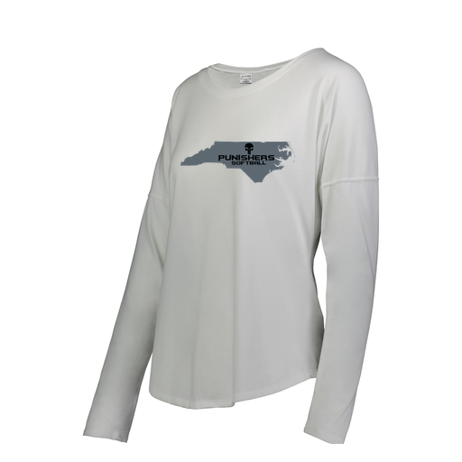[FTLCUBWH-FAS-LOGO2] Decker Women's Tri-Blend T-Shirt - Long Sleeve (Female Adult S, White, Logo 2)
