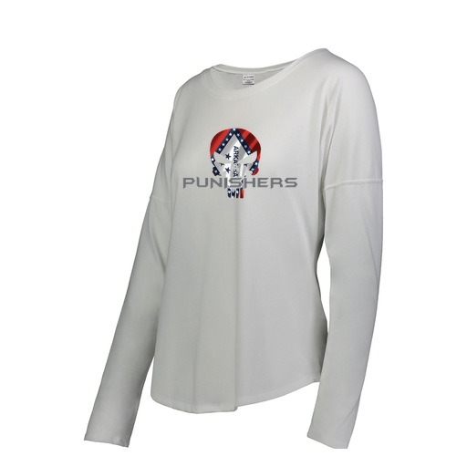 [3077.005.S-LOGO3] Ladies LS Ultra-blend T-Shirt (Female Adult S, White, Logo 3)