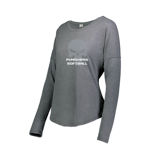 [FTLCUBGY-FAS-LOGO1] Decker Women's Tri-Blend T-Shirt - Long Sleeve (Female Adult S, Gray, Logo 1)