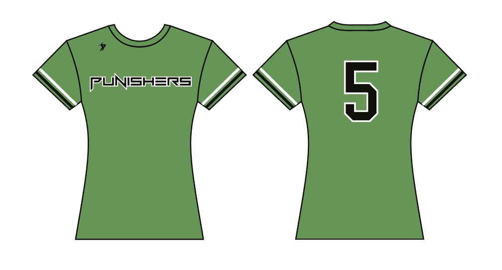 Punishers Softball - Lime Green Practice Shirt