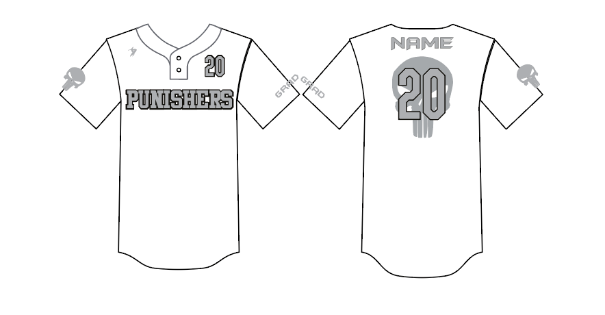 Punishers Softball - White Jersey