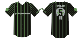 Punishers Softball - Black Pinstripe Jersey 2025