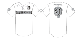 Punishers Softball - White Jersey 2025