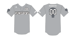 Punishers Softball - Grey & White W/ Sleeves 2025